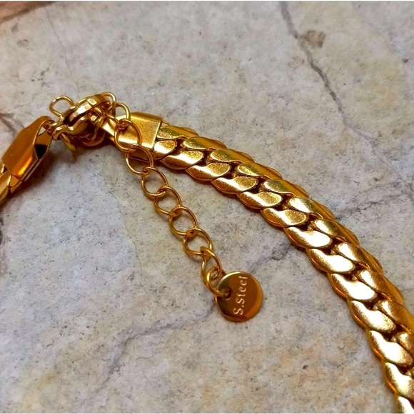 14K GOLD-FILLED CUBAN CHAIN HEART NECKLACE 16” + 2” EXTENDER - Picture 4 of 8